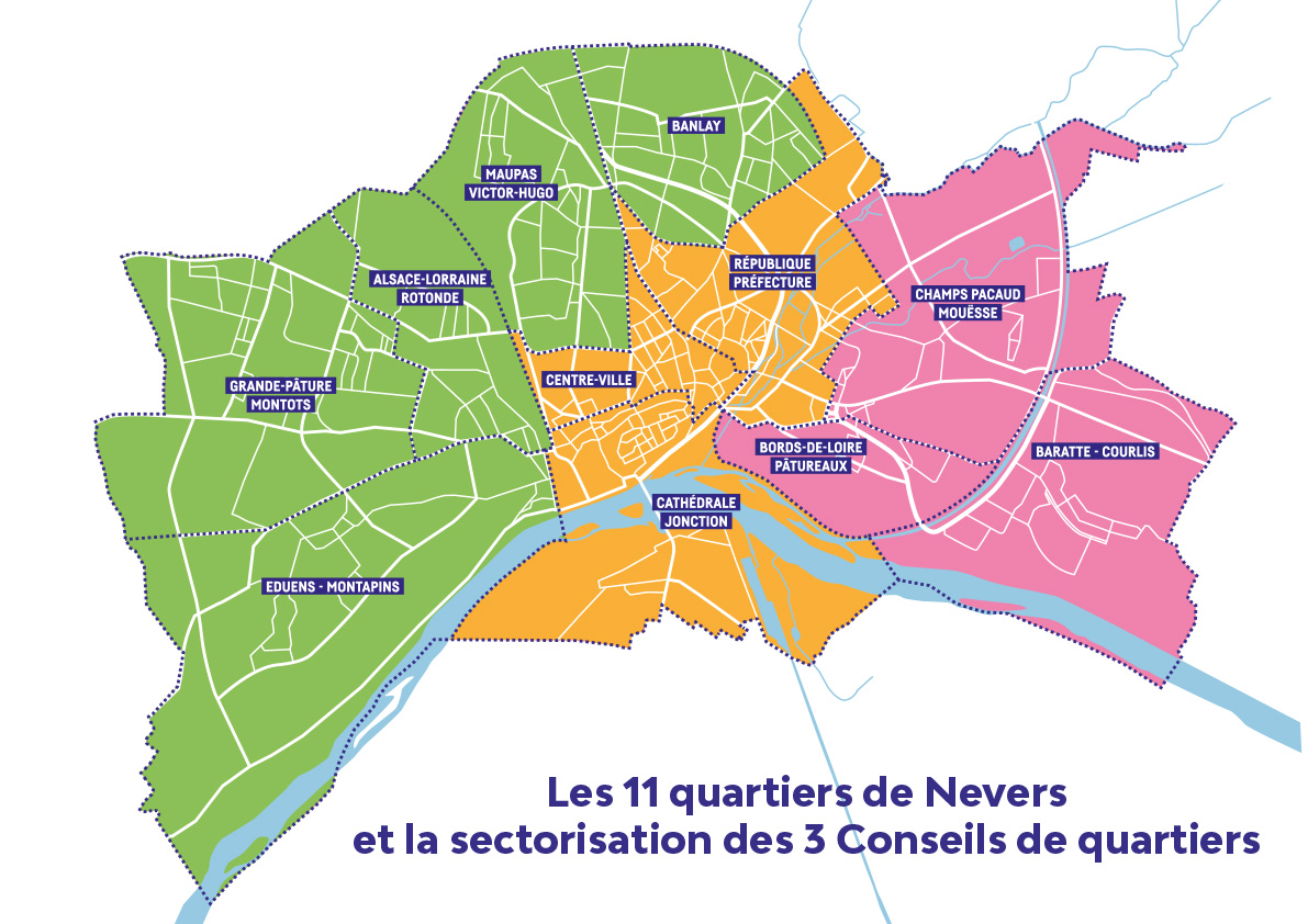 Conseils De Quartier Nevers Fr   2020 CARTE QUARTIERS 